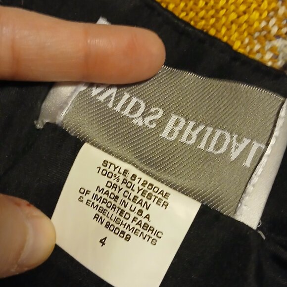 David's Bridal Womens Size 4 Black Strapless Bustier Top - Picture 11 of 13